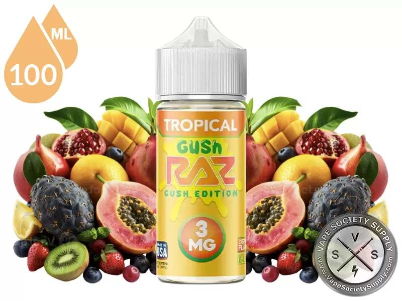 Tropical Gush Pod Juice x RAZ 100ml - Vape Product, Vape Product