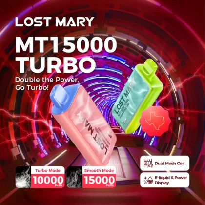 Made in Indonesia | Lost Mary MT15K Turbo Disposable - 15,000 Puffs - Blue Razz Ice