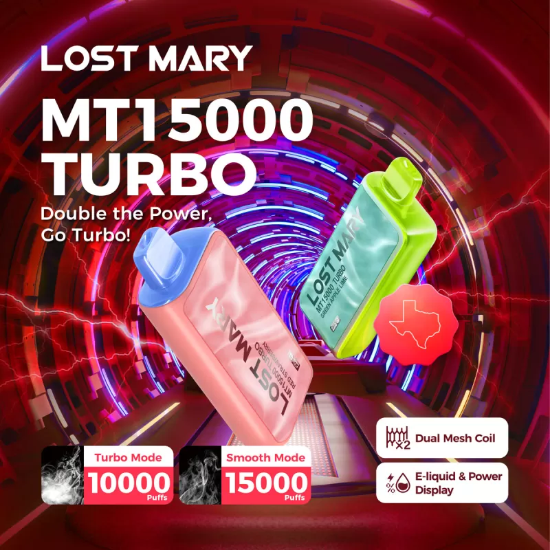 Made in Indonesia | Lost Mary MT15K Turbo Disposable - 15,000 Puffs - Blue Razz Ice