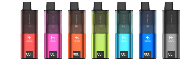 Fumot Tornado 4in1 Replaceable TPD Rechargeable Vape Kit - Orange(Watermelon Ice/Mixed Berry/Blue Razz Lemon/Blue Ice)