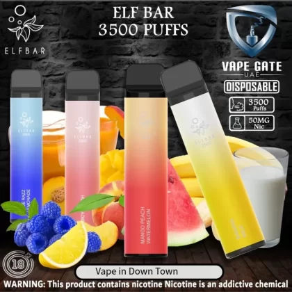 ELF BAR 3500 Disposable Pod Device 1500mAh - Banana Milk, Blue Razz Lemonade