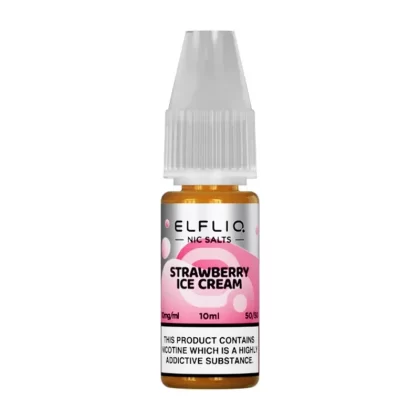 Elf Bar ElfLiq Strawberry Snoow E Liquid 10ml - Nicotine Strength#20mg>10mg>5mg (3681C7)