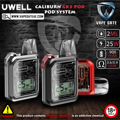 UWELL CALIBURN GK3 POD SYSTEM 900mah - Silver
