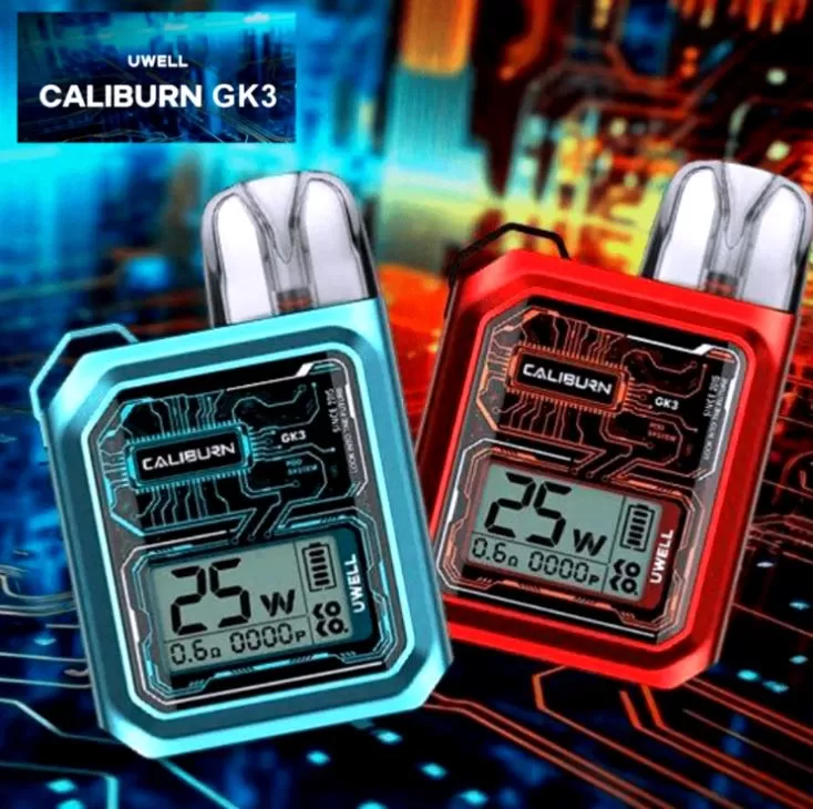 UWELL CALIBURN GK3 POD SYSTEM 900mah - Silver - Image 2