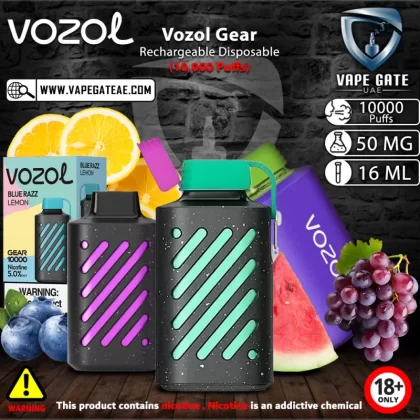 Vozol Gear Rechargeable Disposable Vape (10,000 Puffs) - Blue Razz Lemon / 50 mg