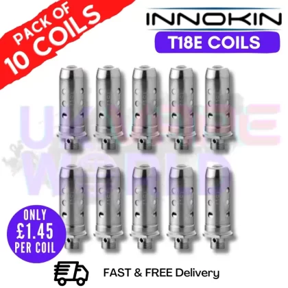 Innokin T18E Replacement Coils Pack Of 10 – ONLY £1.45 PER