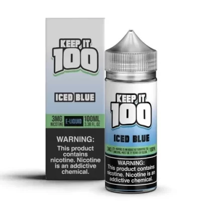 Keep It 100 E-Liquid – Iced Blue 100ml - Vape Product; Vape Product, Vape Product