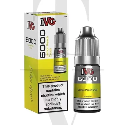 IVG 6000 LEMON PEACH CRUSH NIC SALT E-LIQUID