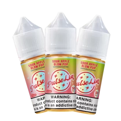 Pulse Liq Nic Salt Vape Juice Sour Apple Blow Pop 30ml (Sale)