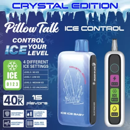 Pillow Talk Ice Control IC40000 "Crystal Edition" Disposable - 40000 Puffs - Raspberry Watermelon Refresher