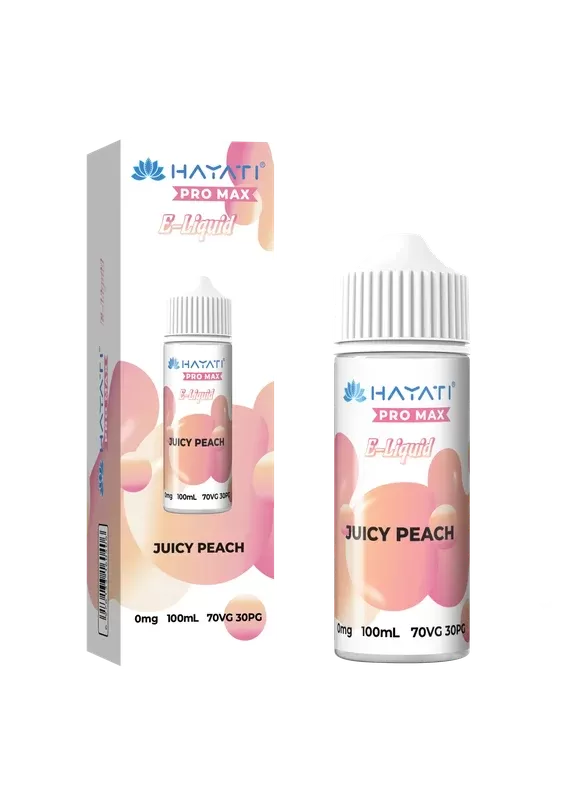 JUICY PEACH HAYATI PRO MAX E-LIQUID 100ML NO NICOTINE