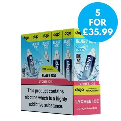 Box of 5 – 20mg Vaporesso Dojo Blast 10K Prefilled Pod Vape Kit - Vape Co