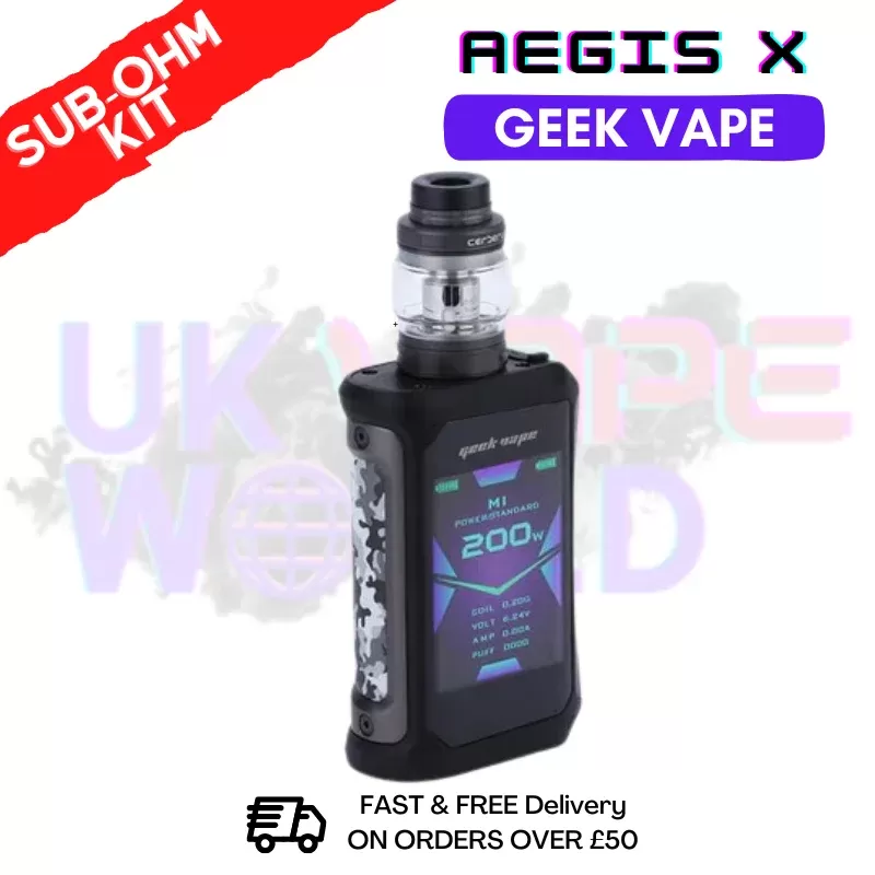 GeekVape Aegis X Kit Gunmetal & Camo | ONLY £31.99