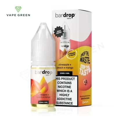 Pineapple Peach Mango Nic Salt E-Liquid by Bar Drop - Eliquidsupply