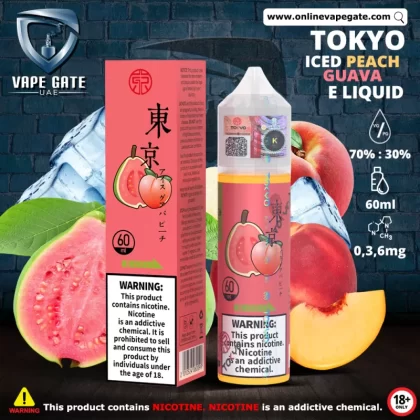 Tokyo Iced Guava Peach E Liquid - 3 mg / 60 ml
