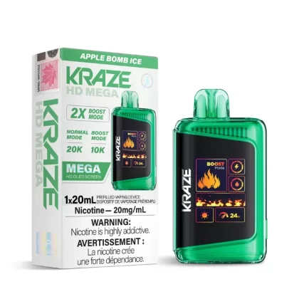 Kraze HD Mega Apple Bomb Ice (20K Puffs) Disposable Vape