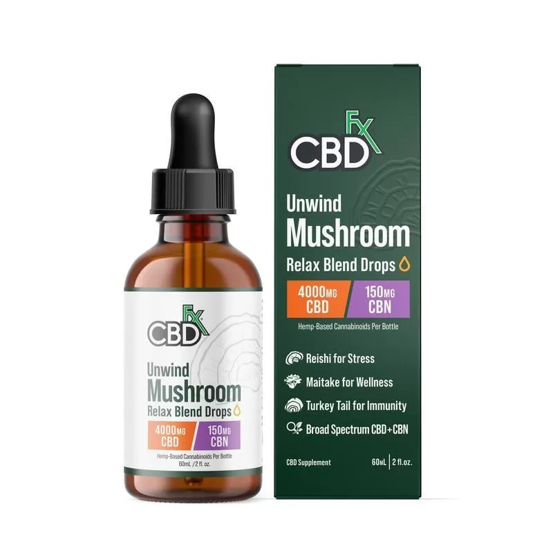 Relax Blend Mushroom Tincture + CBN + CBD - Image 2