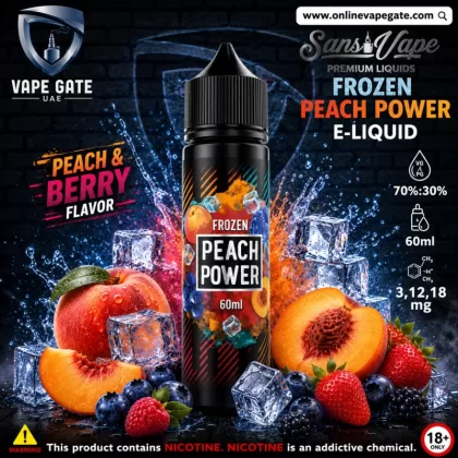 Frozen Peach Power E-Liquid - Sam Vapes - 3 mg / 120 ml