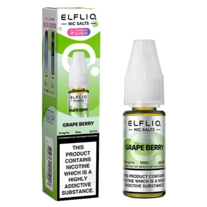 Grape Berry Nic Salt E-Liquid by Elf Bar Elfliq (10ml) - 10mg