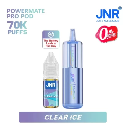 JNR Powermate Pro 70K Disposable Pod (0%, 70000 Puffs) - Clear Ice (636135)