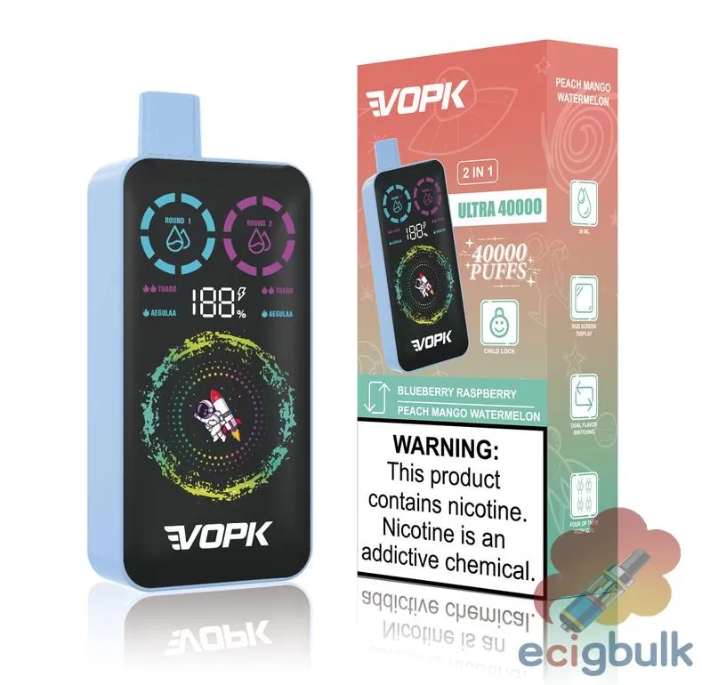 VOPK ULTRA 40000 40K Puffs Dual Flavor Disposable Vape with RGD Screen