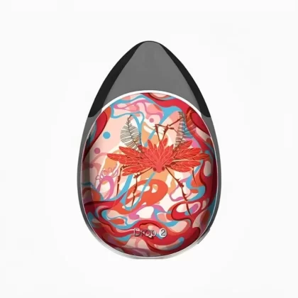 Suorin Drop 2 Pod System Integrated 1000mAh Battery Vape - Peacock Plume, Red Amber (9DBDA8)