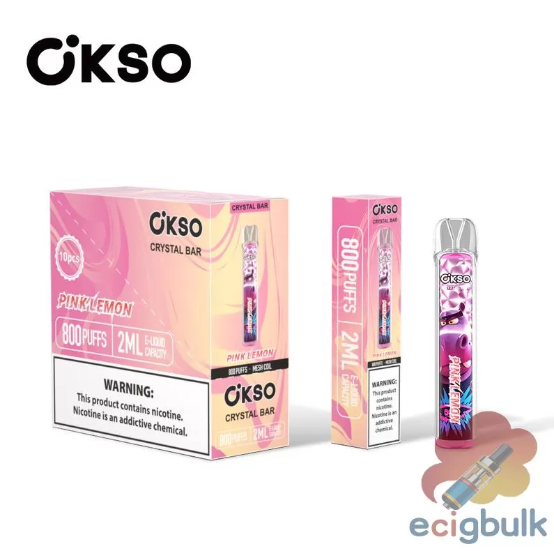 OKSO Crystal Bar 800 Disposable Vape – 800 Puffs & Mesh Coil Tech - Image 2