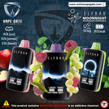 Elf Bar MoonNight Rechargeable Disposable Vape (40,000 Puffs) - Double Mango / 50 mg