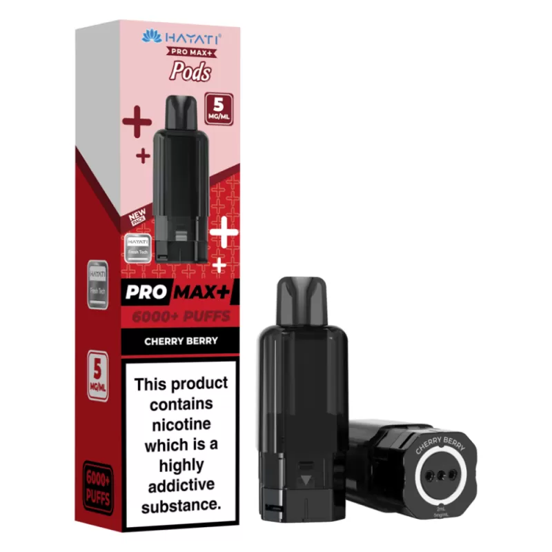 Hayati Pro Max Plus 6000 Prefilled Pod 5mg Cherry Berry - 5mg