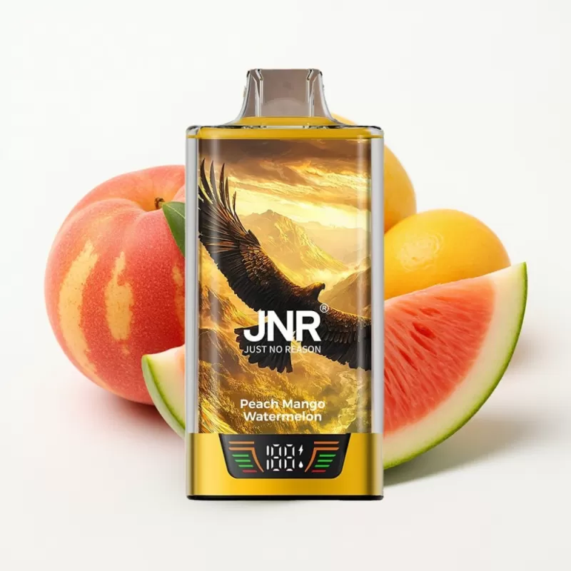 JNR Falcon Pro 28000 30ml 5% Nicotina Durazno Mango Sandía USB-C Dual Mesh