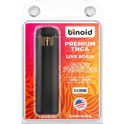 Binoid THCA Disposable Vape Sour Pebbles – Live Rosin