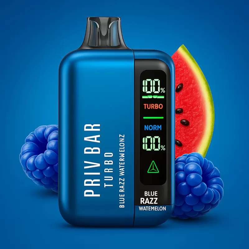 PRIV BAR TURBO 15000 PUFFS DISPOSABLE VAPE - Triple apple, Watermelon Kiwi - Image 2