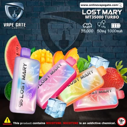 Lost Mary MT35000 Turbo Rechargeable Disposable Vape (35,000 Puffs) - 20 mg / Watermelon Bubblegum