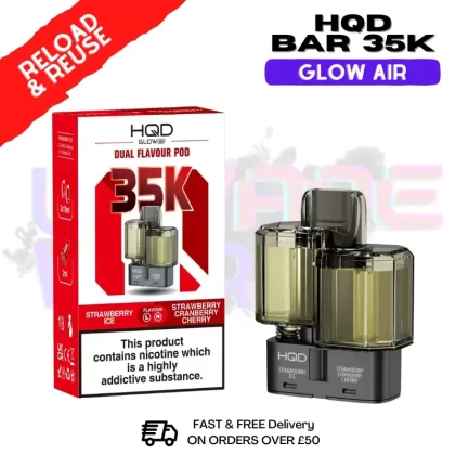 Strawberry ICE HQD 35K Glow Air Replacement Pods