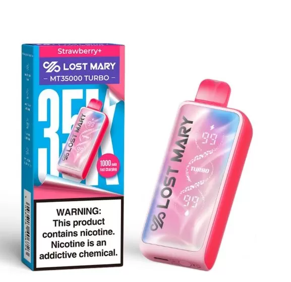 Lost Mary MT35000 Turbo Rechargeable Disposable Vape (35,000 Puffs) - 20 mg / Watermelon Bubblegum - Image 3