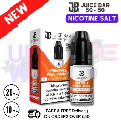 Pineapple Peach Mango Juice Bar Nic Salt 10ML eLiquid Only £1.99
