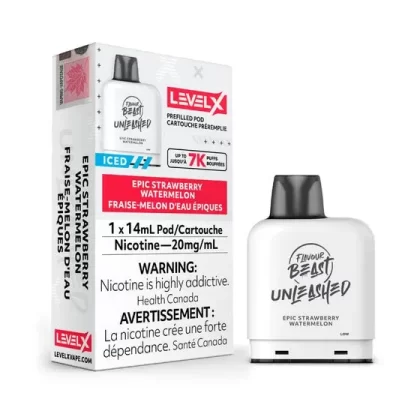 FLAVOUR BEAST UNLEASHED LEVEL X PODS – EPIC STRAWBERRY WATERMELON