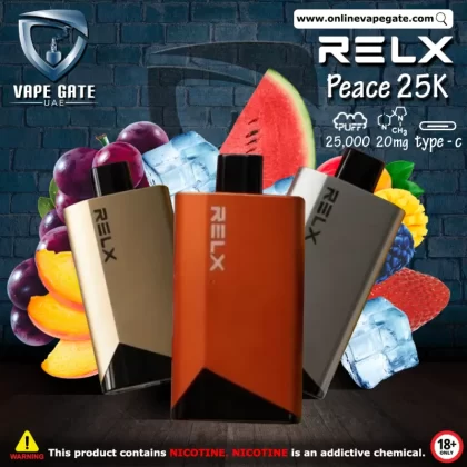 Relx Peace 25K Rechargeable Disposable Vape (25,000 Puffs) - Cappuccino / 20 mg