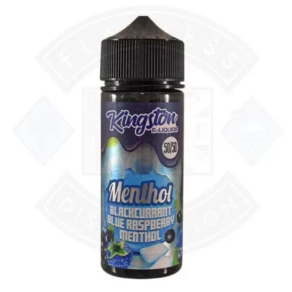 Kingston Menthol Blackcurrant Blue Raspberry 0mg 100ml 50/50 Shortfill E-Liquid