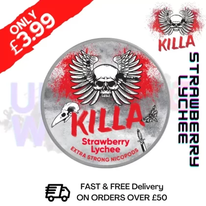 Strawberry Lychee Killa Nicotine Pouches NicoPod Nic Pouch (16.5mg)