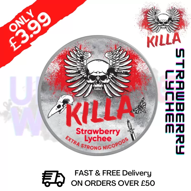 Strawberry Lychee Killa Nicotine Pouches NicoPod Nic Pouch (16.5mg)