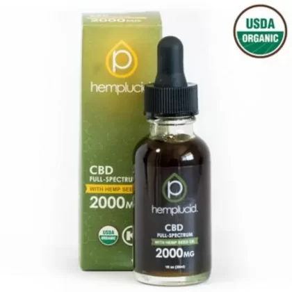 Hemplucid USDA Organic Full Spectrum CBD Oil – Hemp - Strength#1000mg>1500mg>2000mg