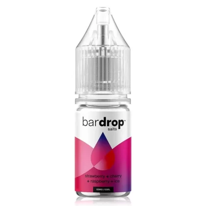 Strawberry Cherry Raspberry Ice By Bar Drop Salts 10ml - Nicotine Strength#20mg (Salt)>10mg (Salt)>5mg (Salt)