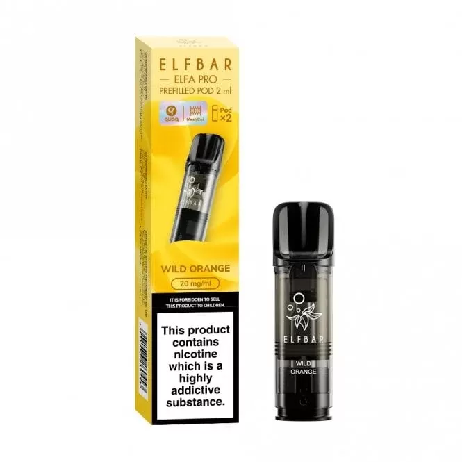 Elf Bar Elfa Wild Orange Nic Salt E Liquid Pods – Elfa PRO Series (2 x 2ml)