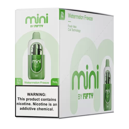 Watermelon Freeze Disposable Vape by Fifty Bar Mini - Image 2
