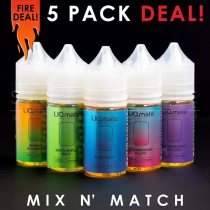 7Daze LiqMate Nic Salt – Mix and Match (5 Pack) 150ml