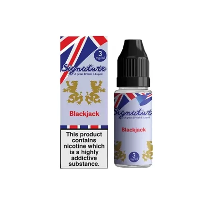 Signature Vapours Signature Blackjack E Liquid 10ml - Nicotine Strength#18mg