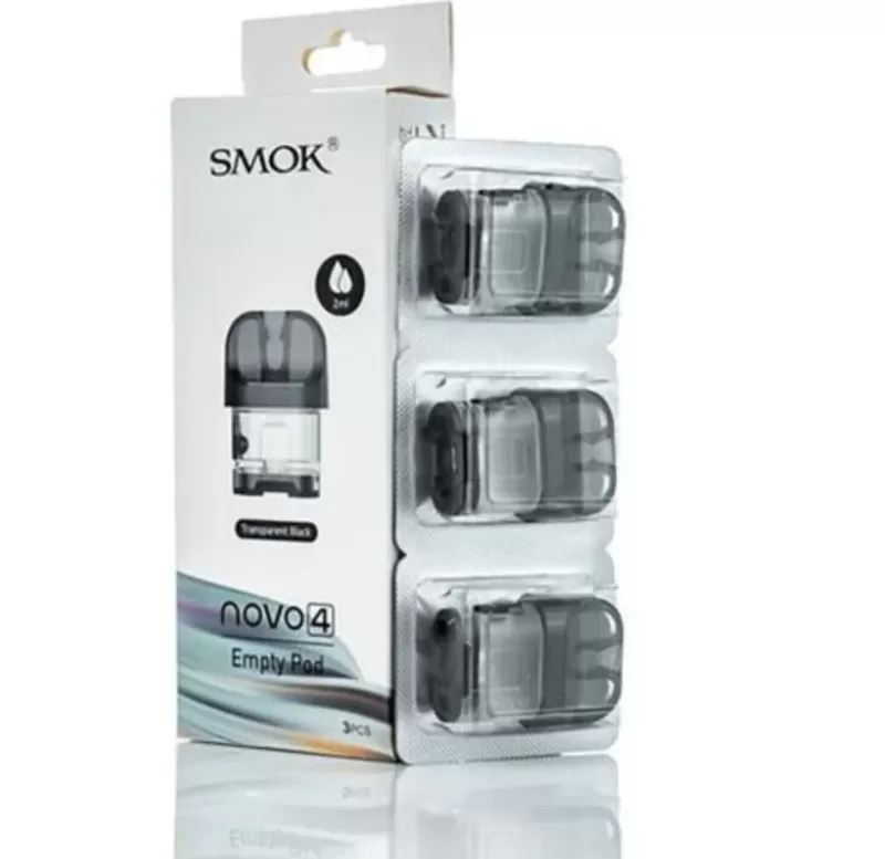 Smok Novo 4 Empty Replacement Pods 2ML LP1 Coils Compatible – Pack of 3 Pods