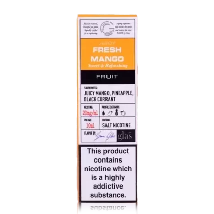 FRESH MANGO NICOTINE SALT E LIQUID BY GLAS BASIX 10ML – 10MG 20MG
