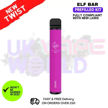Grape Elf Bar EB600 Prefilled Pod Kit
